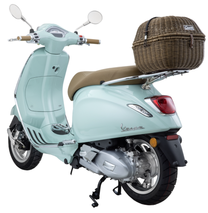Portapacchi classico per Vespa, marrone scuro