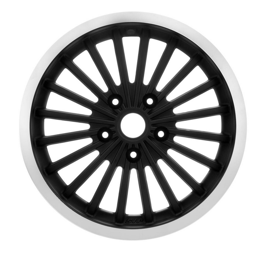 Cerchio anteriore/posteriore per Vespa GTS/​GTS Super/​GTV/​GT 125-300ccm, nero con bordo lucido