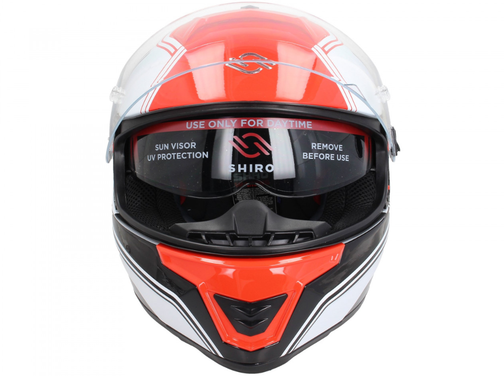 Casco integrale Shiro, SH351, fibra, F4, rosso