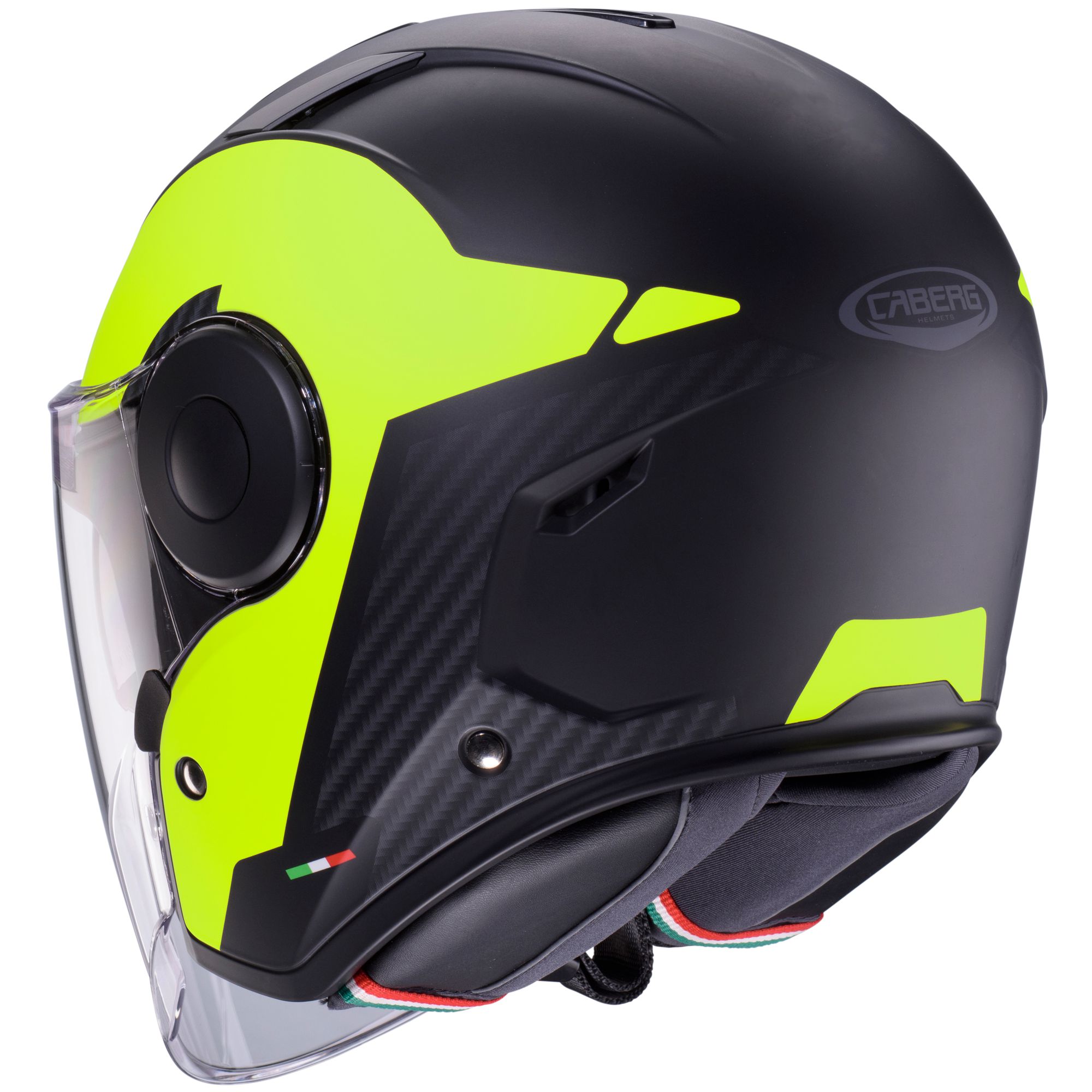 Caberg casco Soho Milano nero opaco/giallo fluo