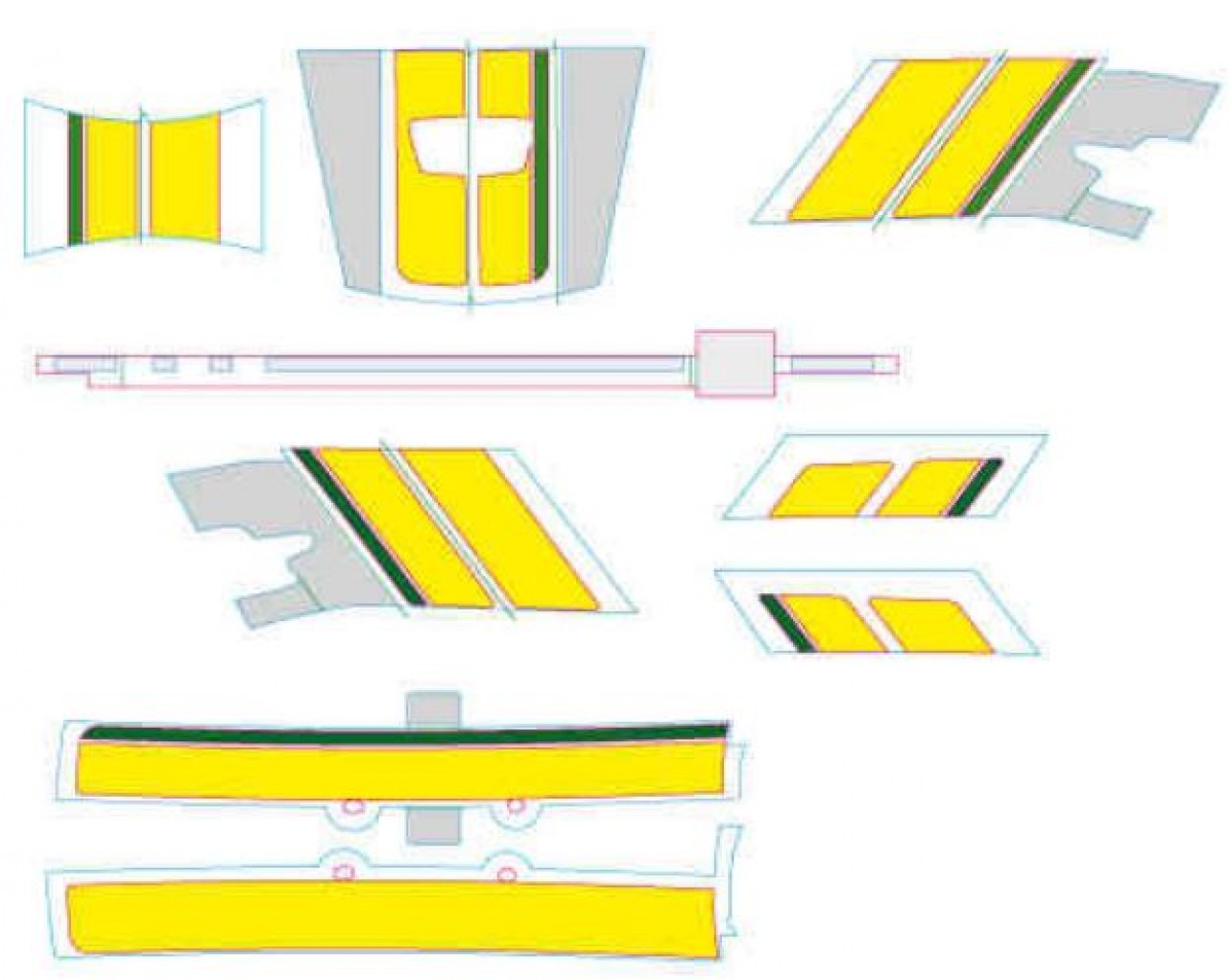 Set decorativo Vespa GTS Racing anni Sessanta - Giallo