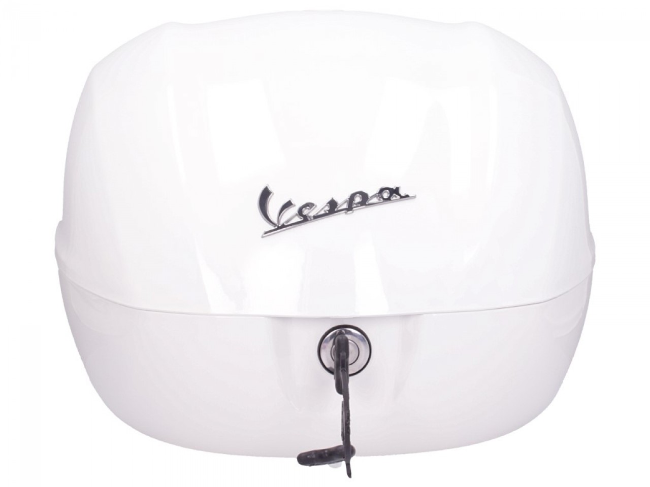 Kit bauletto 32L bianco montebianco (BR/544), cuscino schienale marrone scuro per PIaggio Medley 125 (24-)