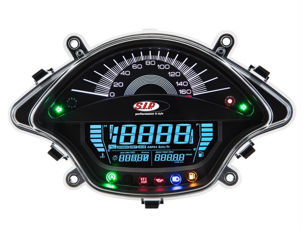 Contagiri/tachimetro per Vespa GTS/​GTS Super 300ccm FL ('14-), nero