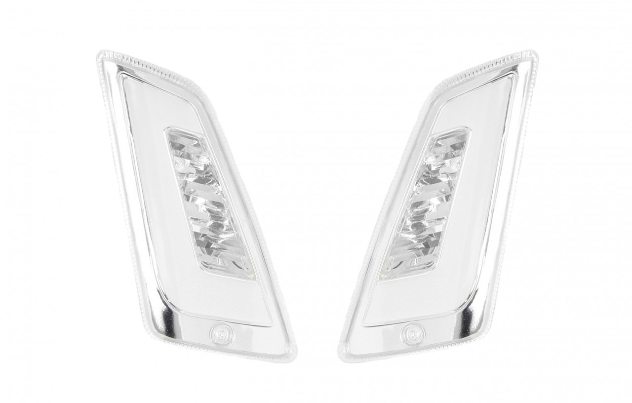 Kit frecce a LED anteriori, trasparenti per Vespa GT, GTL, GTV, GTS 125-300
