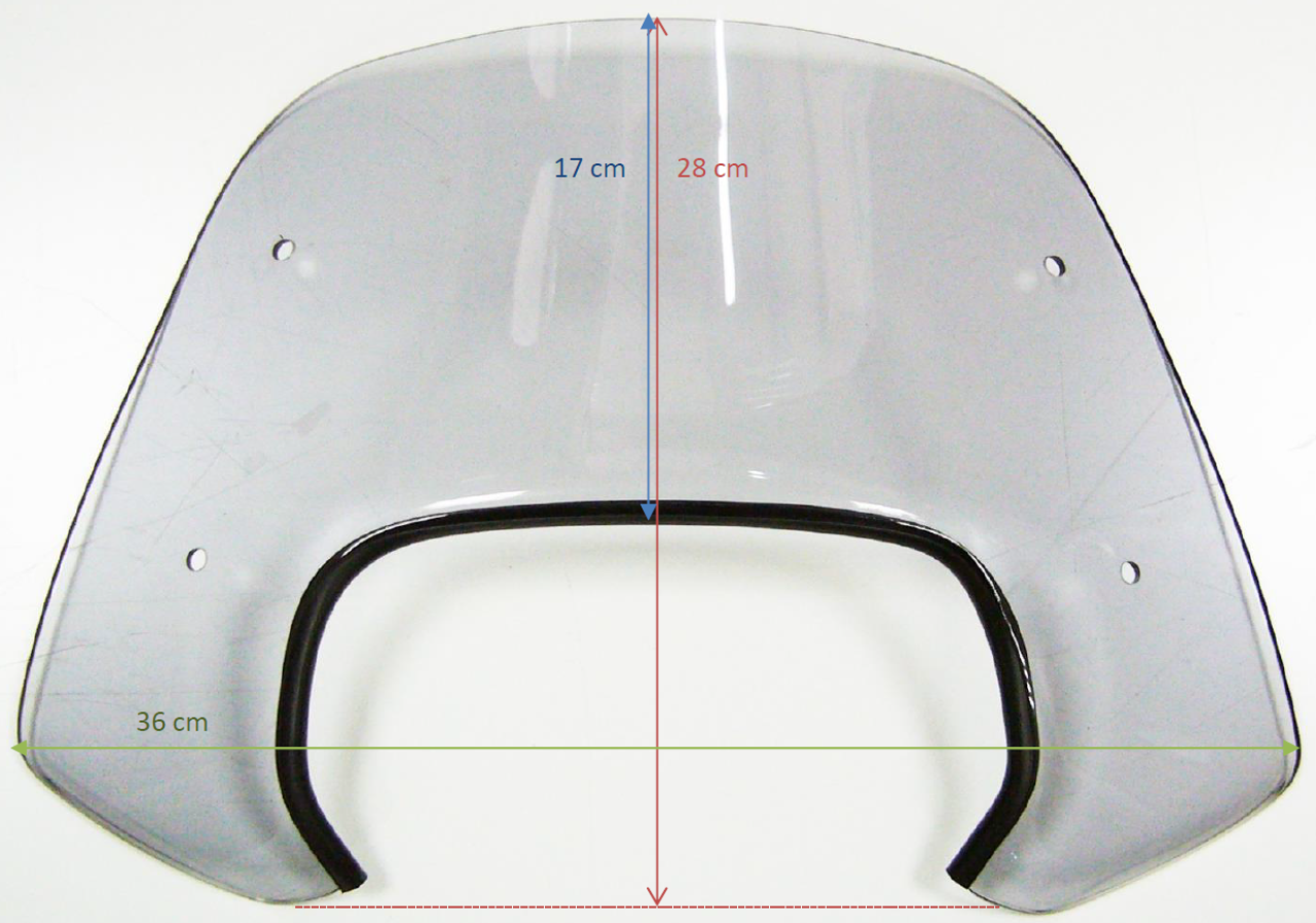 Parabrezza ERMAX Piccolo H 300 mm per Vespa Sprint 50-150cc 2T/4T, trasparente