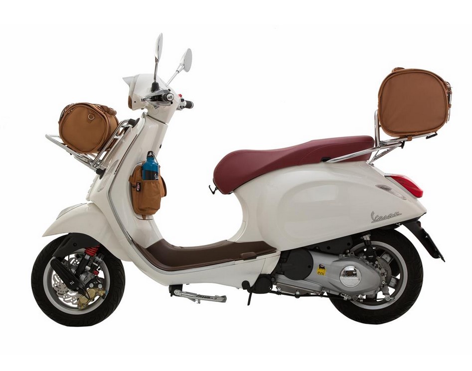 Set di borse classiche per Vespa, marrone
