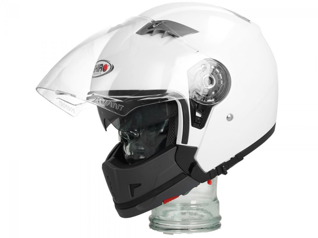 Casco modulare Shiro, SH414, sistema, bianco