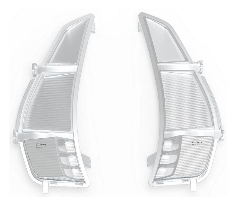Griglia di ventilazione RIZOMA per Vespa GTS/GTS Super/GTV 125-300cc (`23-), argento