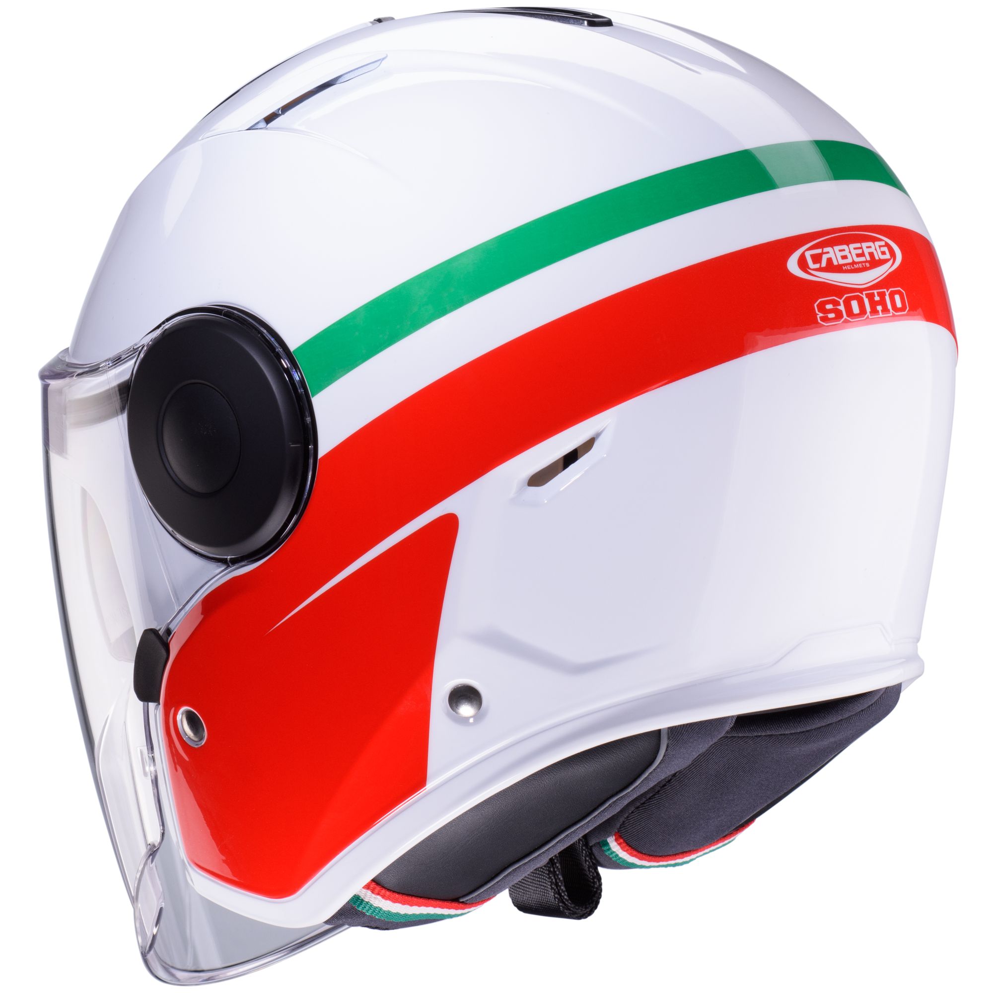 Caberg casco Soho Zephyr Italia bianco/verde-rosso