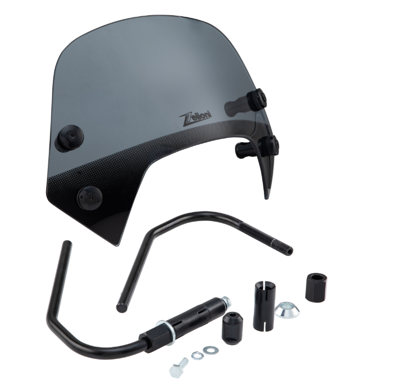 Paravento ZELIONI Racing per Vespa Sprint 50-150cc 2T/4T, nero oscurato