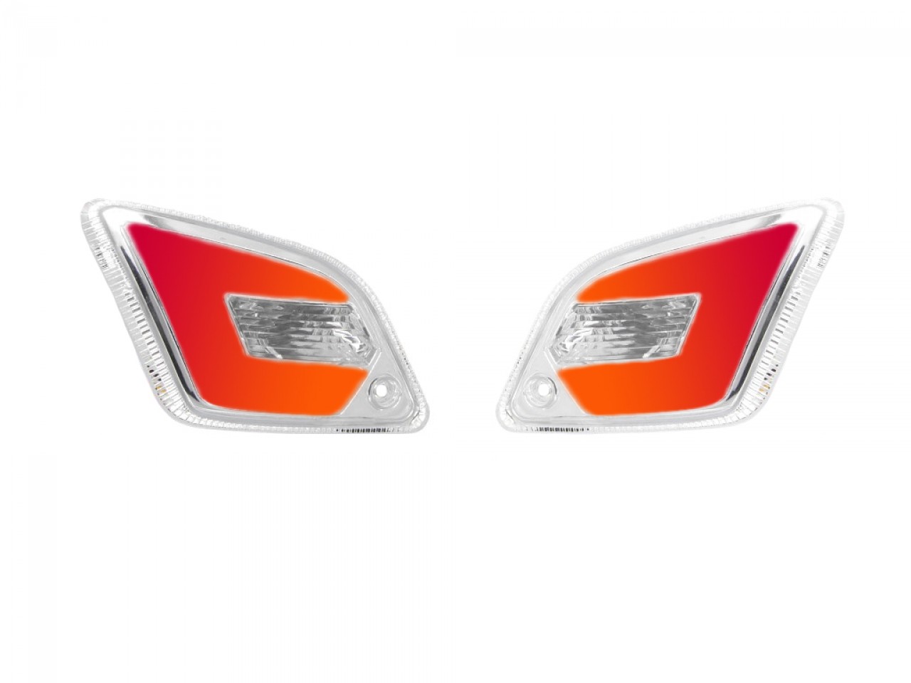 Kit frecce a LED posteriori, trasparenti per Vespa GT, GTL, GTV, GTS 125-300 (2014-2018)