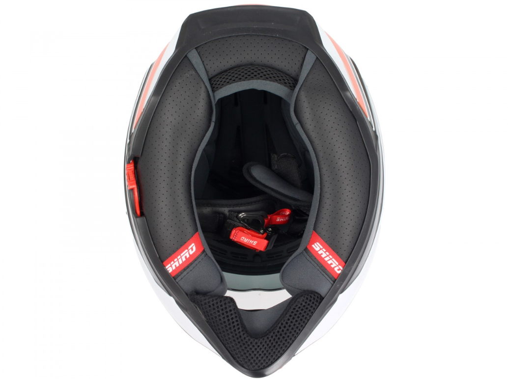 Casco integrale Shiro, SH351, fibra, F4, arancione