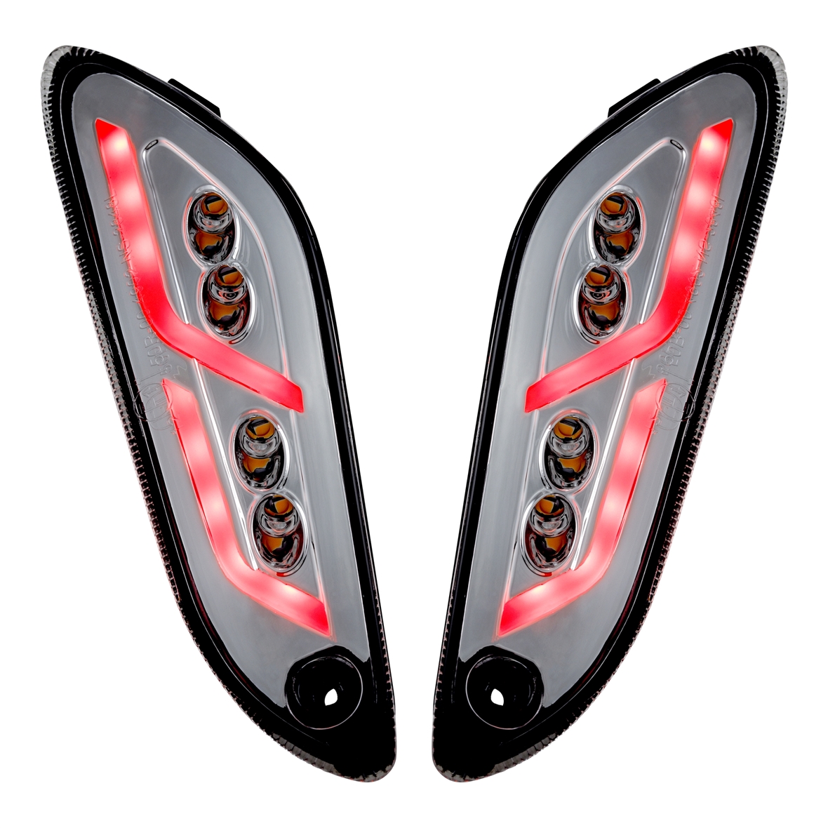 Kit frecce posteriore sinistra/destra LED trasparente per Vespa Primavera /​ Sprint 125-150cc SIP Style