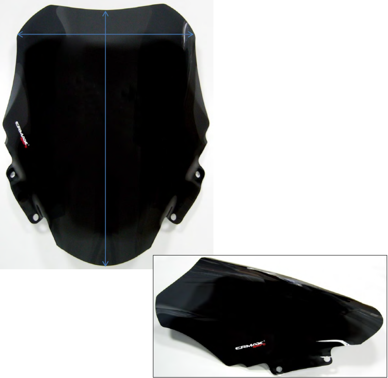 Parabrezza ERMAX Sport Touring per Piaggio MP3 300 / SPORT HPE (19-), colorato/nero chiaro