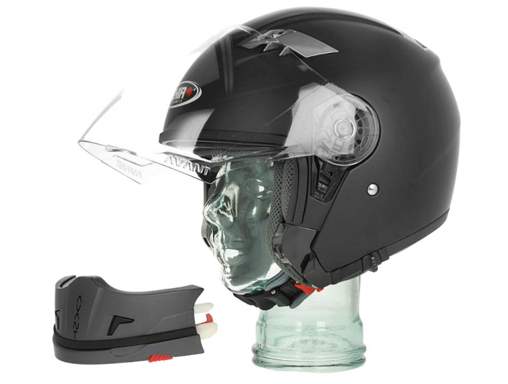 Casco modulare Shiro, SH414, sistema, nero opaco