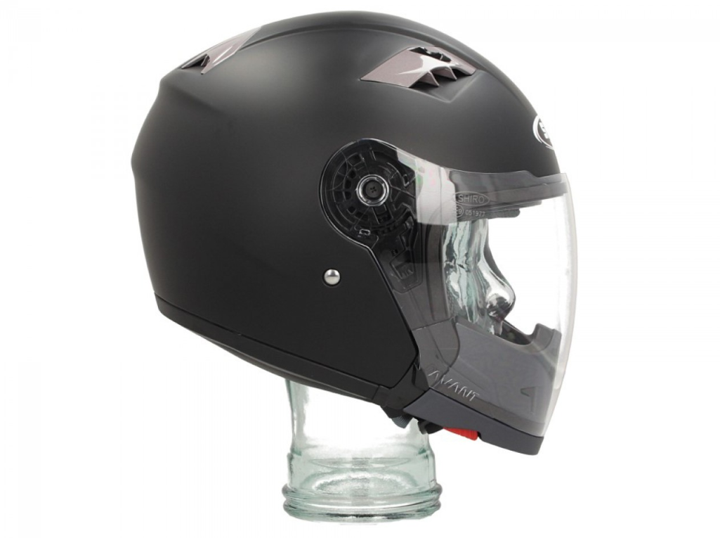Casco modulare Shiro, SH414, sistema, nero opaco