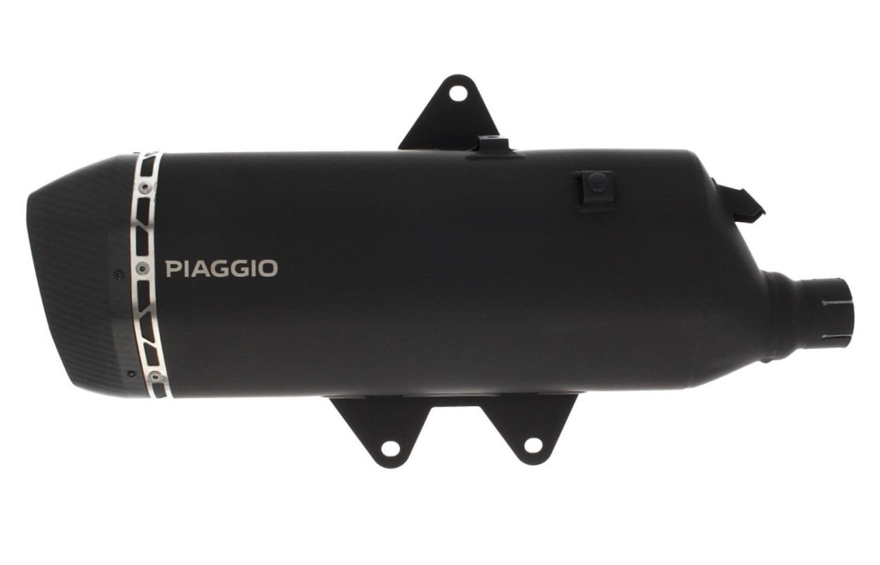 Silenziatore slip-on in acciaio inox nero per Piaggio MP3 HPE 400