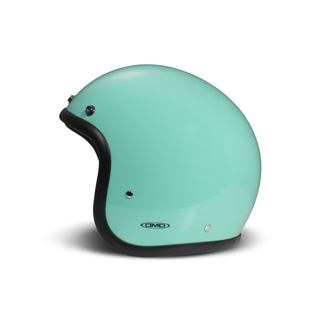 Casco jet DMD Retro, turchese, lucido, vetroresina, ECE 22.06