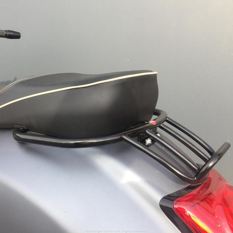 Portapacchi / maniglione passeggero posteriore anni '70 per Vespa GTS/​GTV/GT 125-300ccm 4T LC, nero lucido