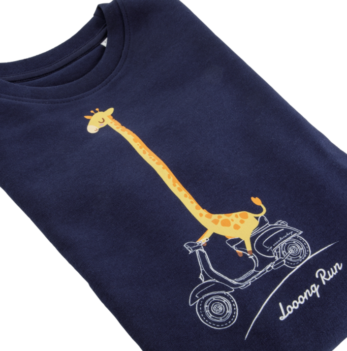 Felpa per bambini "Looong Run", blu