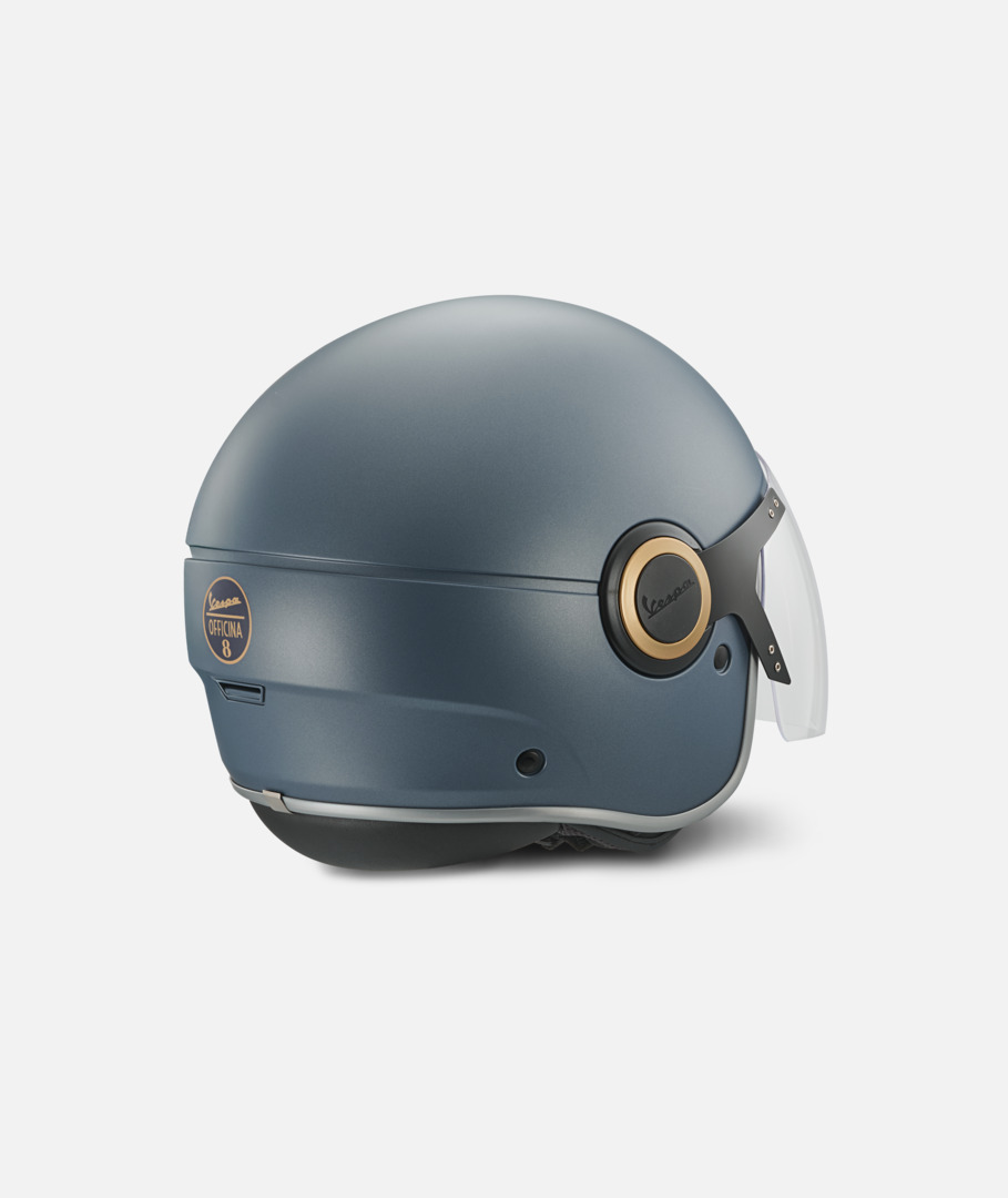 Casco jet Vespa Officina 8 blu opaco