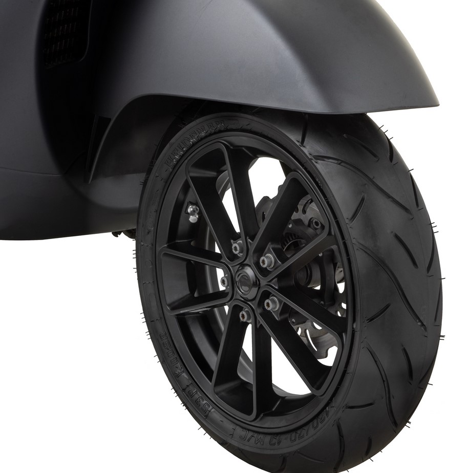 Cerchio anteriore/posteriore 12" per Vespa GTS/​GTS Super/​GTV/​GT 60/​GT/​GT L 125-300ccm, nero opaco