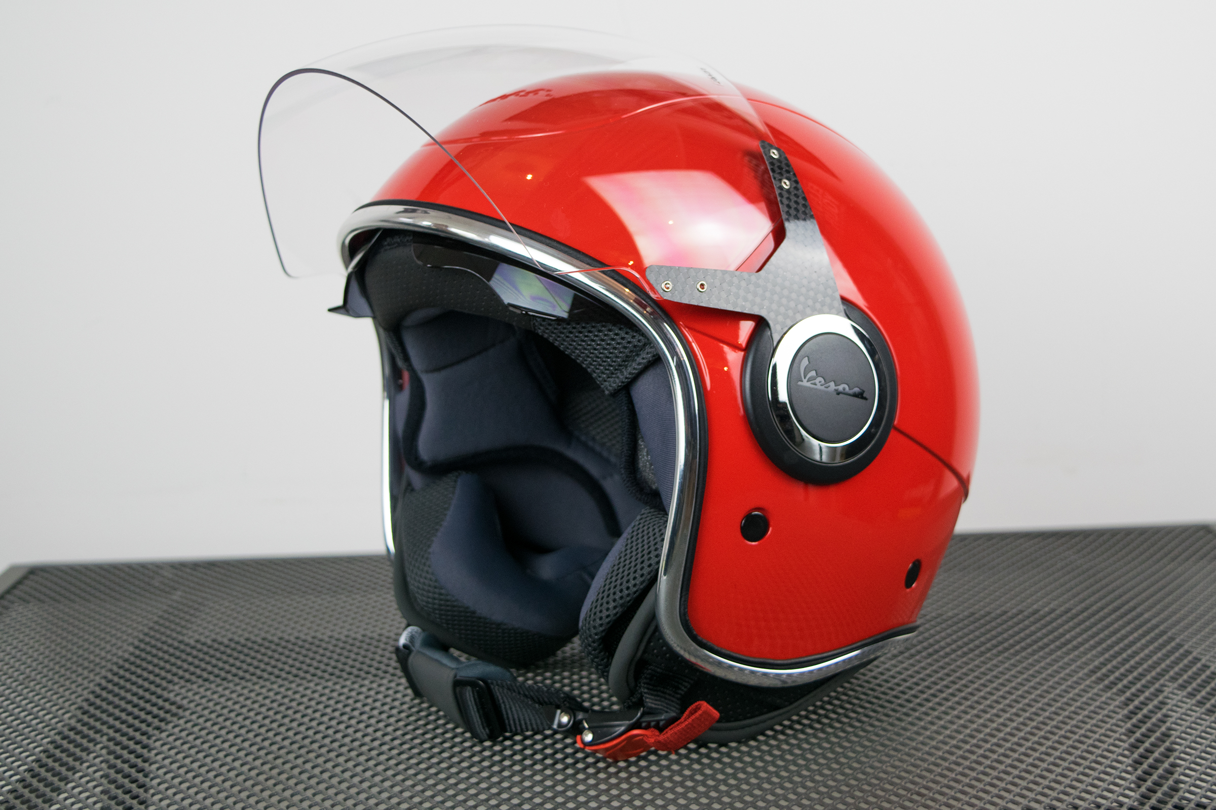 Casco Vespa Jet VJ rosso