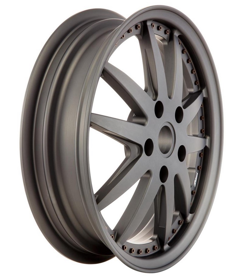 Cerchio sportivo anteriore/posteriore per Vespa GTS/​GTS Super/​GTV/​GT 60/​GT/​GT L/​946 125-300ccm, grigio opaco
