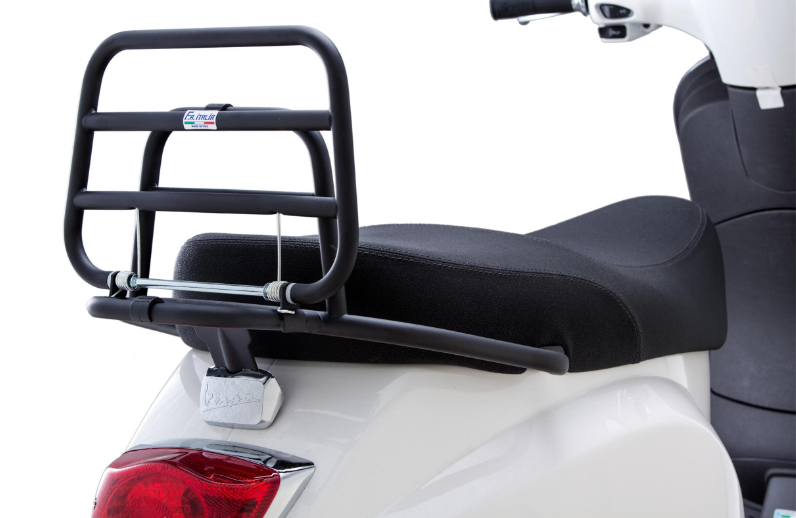 Portapacchi posteriore per Vespa LX /LXV /S 50-150cc, pieghevole, nero