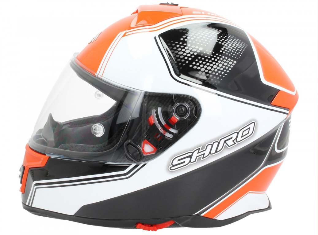 Casco integrale Shiro, SH351, fibra, F4, arancione