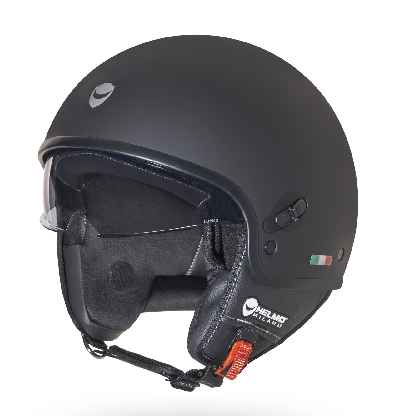 Helmo Milano Demi Jet Puro Slider nero opaco