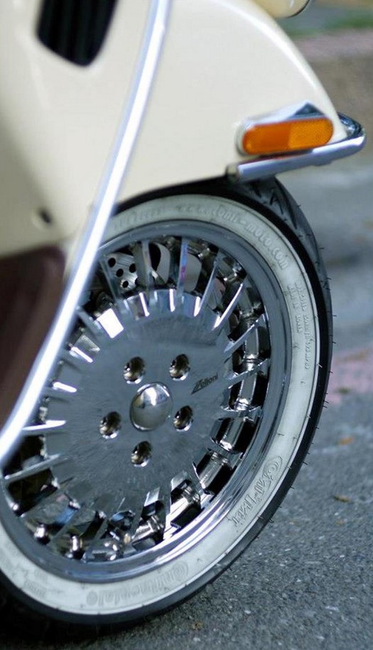Cerchio anteriore/posteriore per Vespa GTS/GTS Super/GTV/GT 60/GT/GT L/946 125-300ccm, cromato