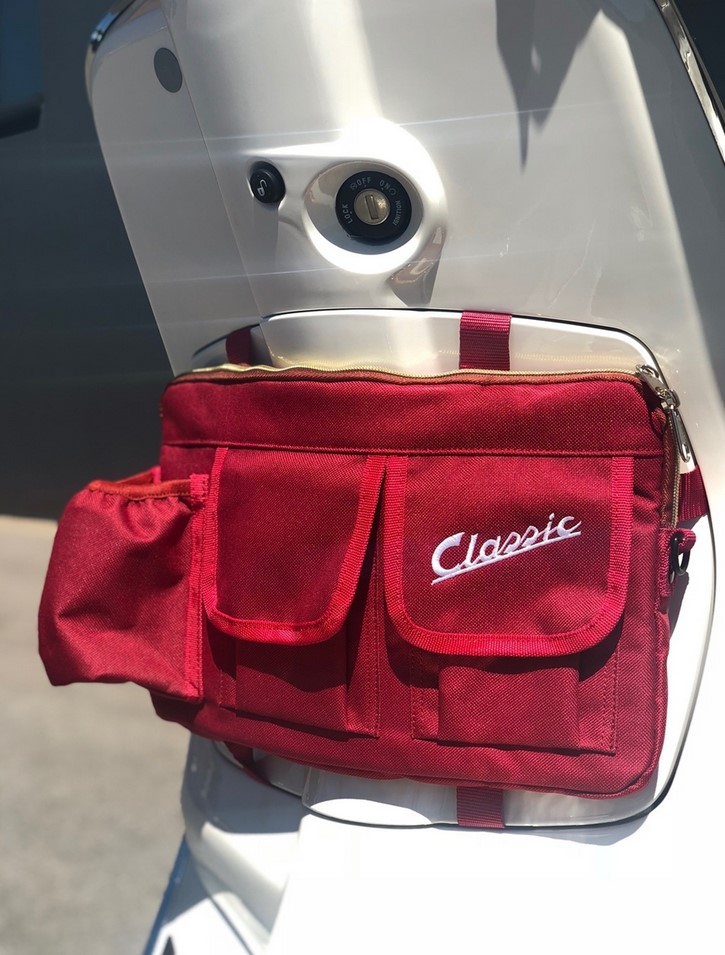 Borsa "Classic" per vano bagagli/portaoggetti Vespa - rossa, nylon