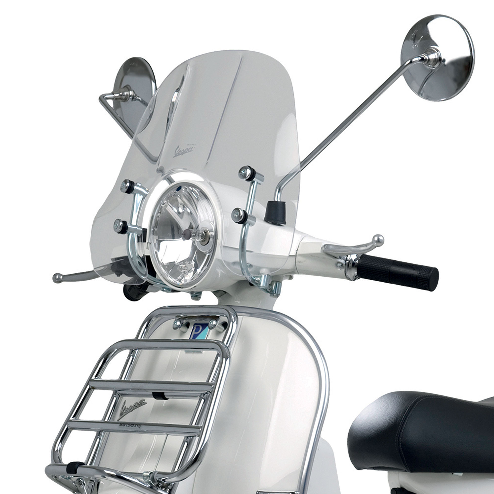 Portapacchi originale Vespa pieghevole anteriore cromato Vespa PX