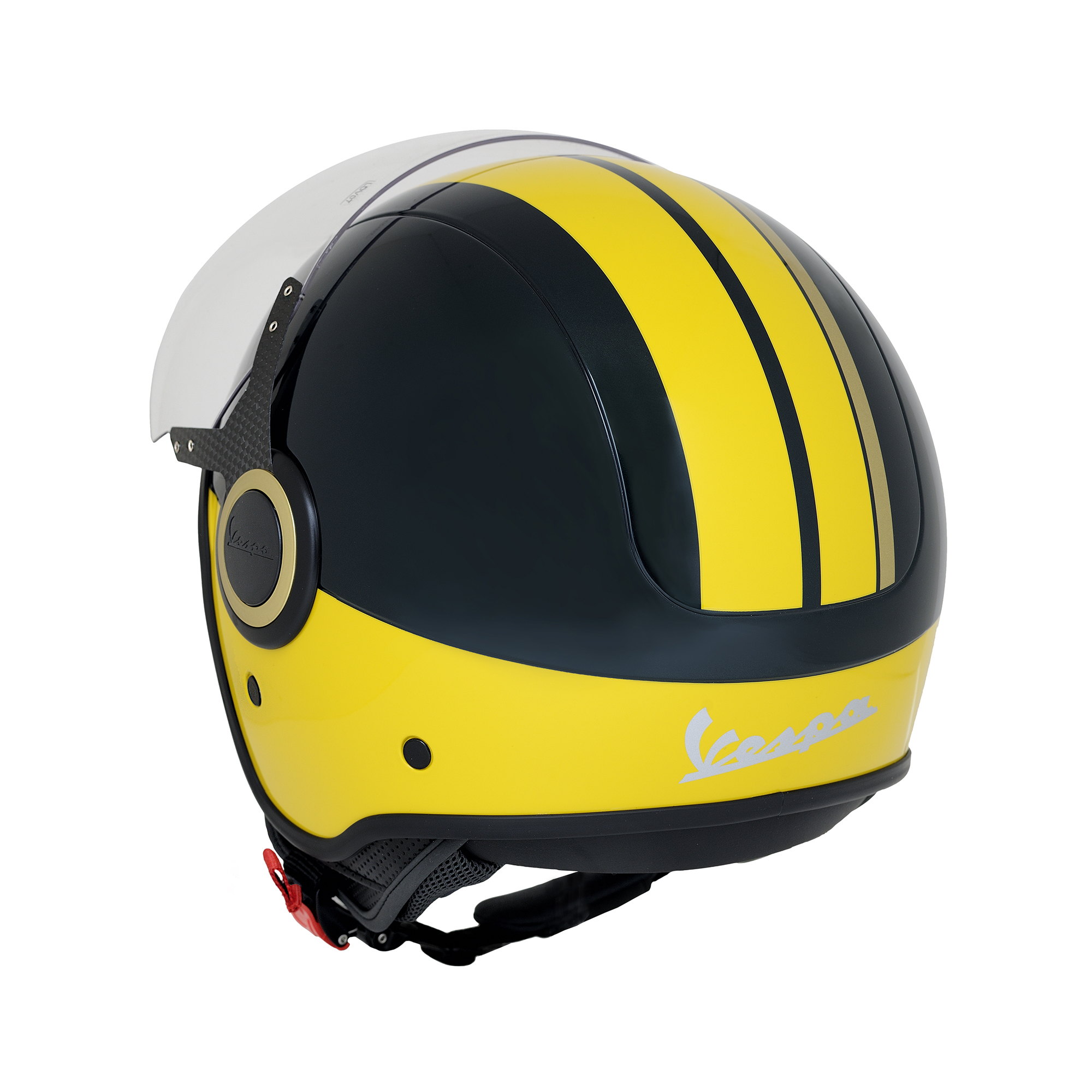 Casco Vespa Jet VJ Racing anni '60 verde/giallo - Anni '60