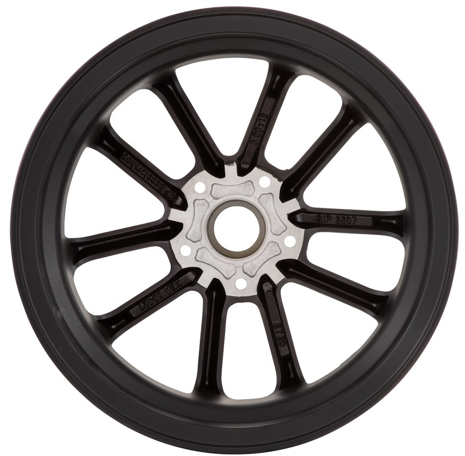 Cerchio anteriore/​posteriore 12" per Vespa GTS/​GTS Super/​GTV/​GT 60/​GT/​GT L 125-300ccm, nero/​giallo