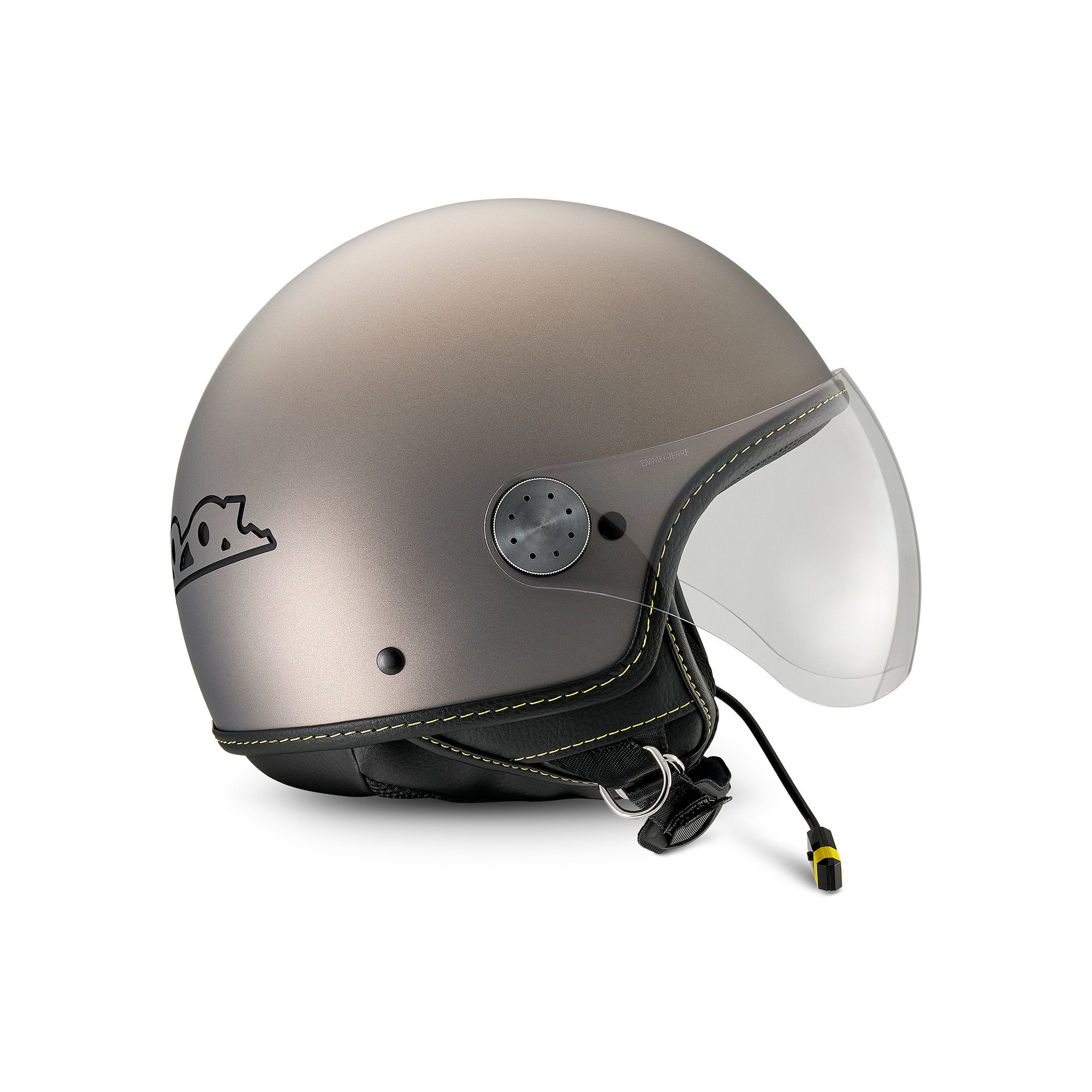 Vespa Jet Casco Visiera 4.0 Grigio Ottimista Matt - Bluetooth