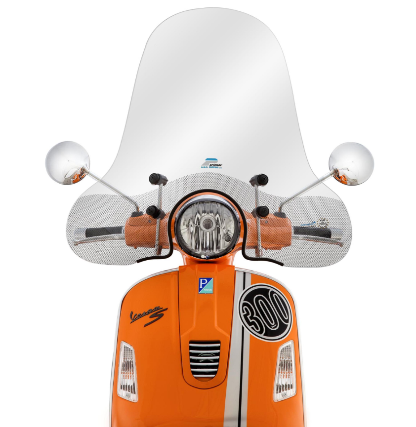 Parabrezza CUPPINI alto per Vespa GTS/GTS Super/GT/GT L 125-300cc, trasparente