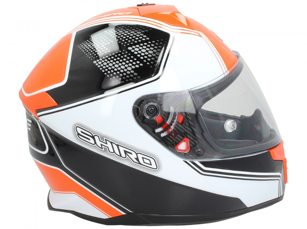 Casco integrale Shiro, SH351, fibra, F4, arancione