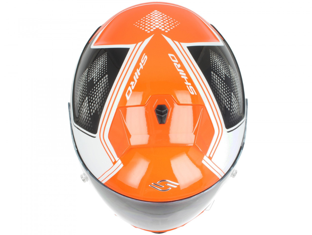 Casco integrale Shiro, SH351, fibra, F4, arancione