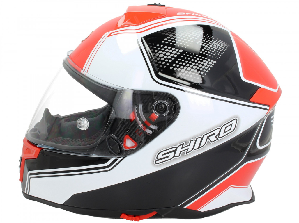 Casco integrale Shiro, SH351, fibra, F4, rosso