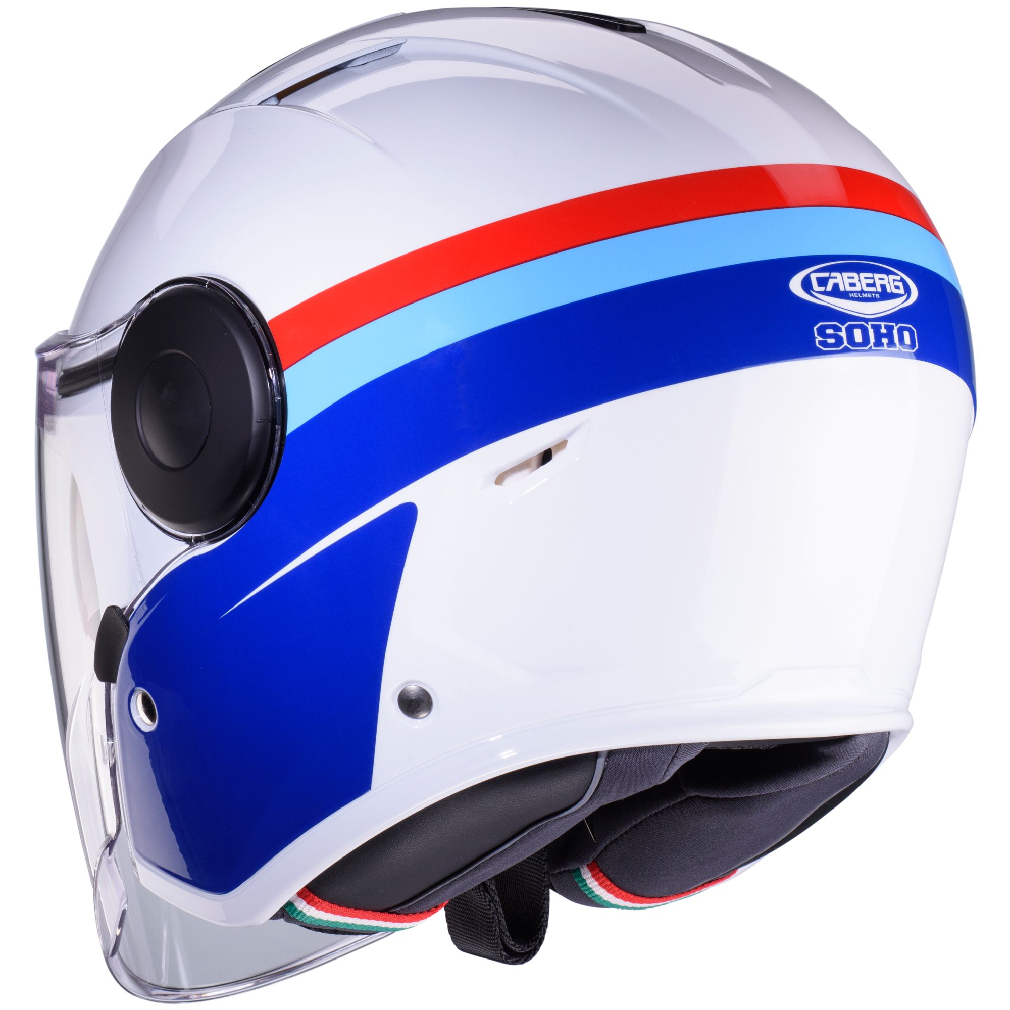 Caberg casco Soho Zephyr bianco/blu-rosso