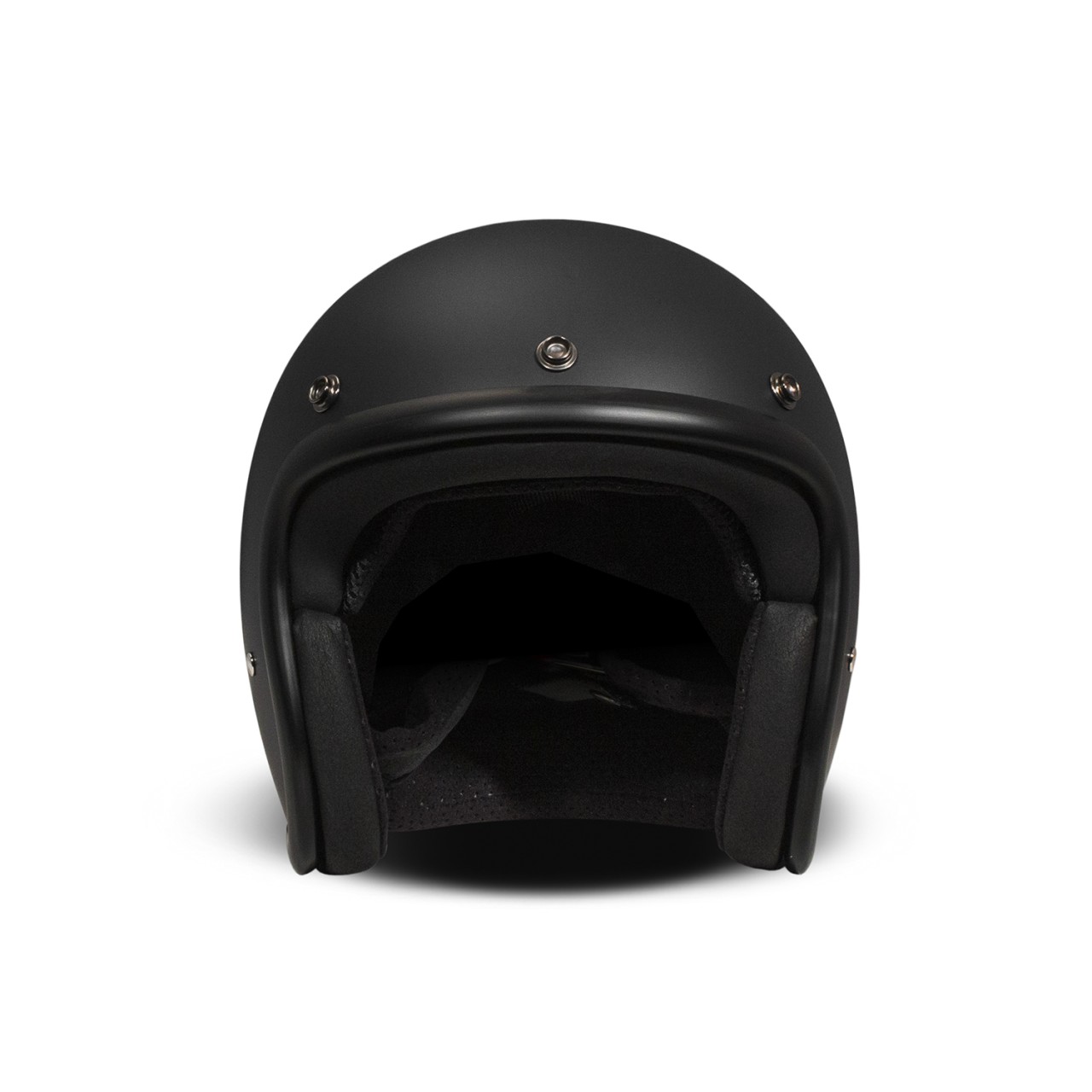 Casco jet DMD Retro, nero opaco, Matt Black, fibra di vetro, ECE 22.06