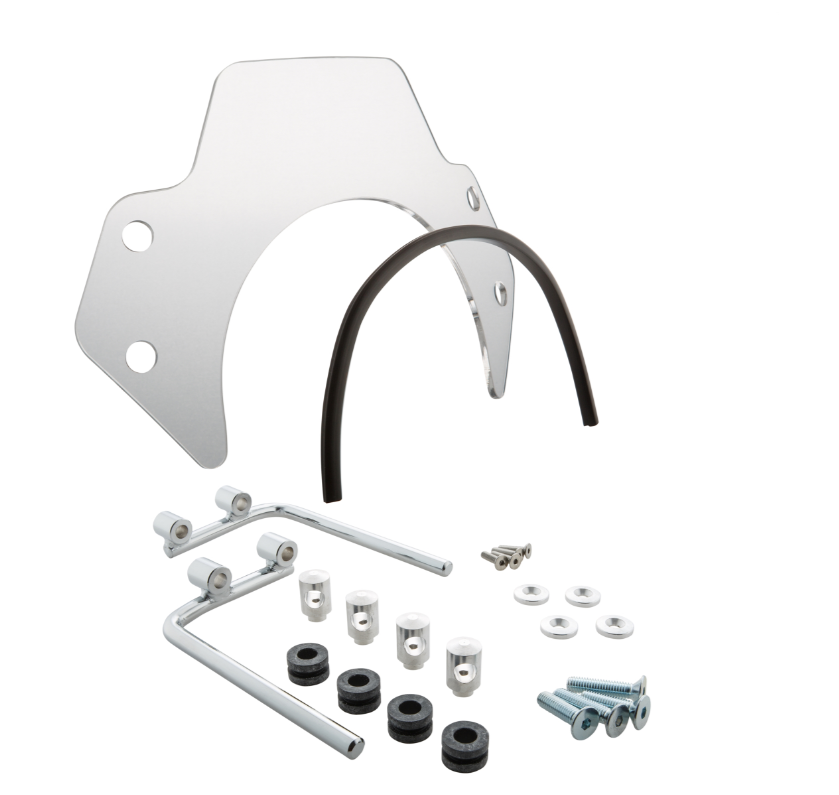 Zanzariera per Vespa PX 80-200ccm, supporti argento, trasparenti