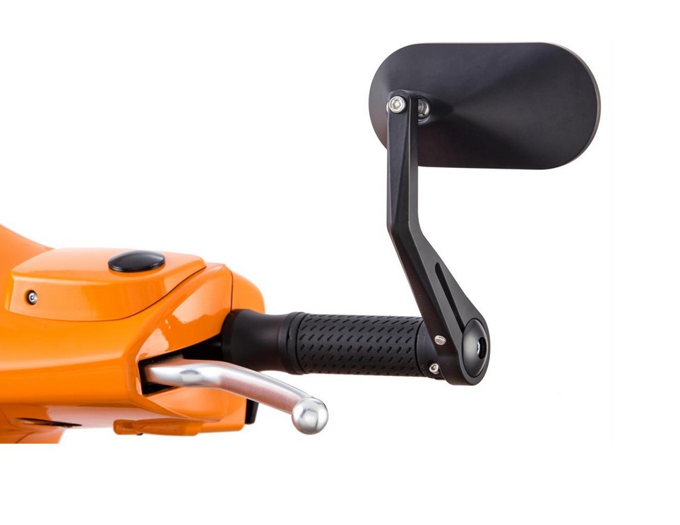 Specchietto terminale manubrio AGILA per Vespa sinistro o destro, nero