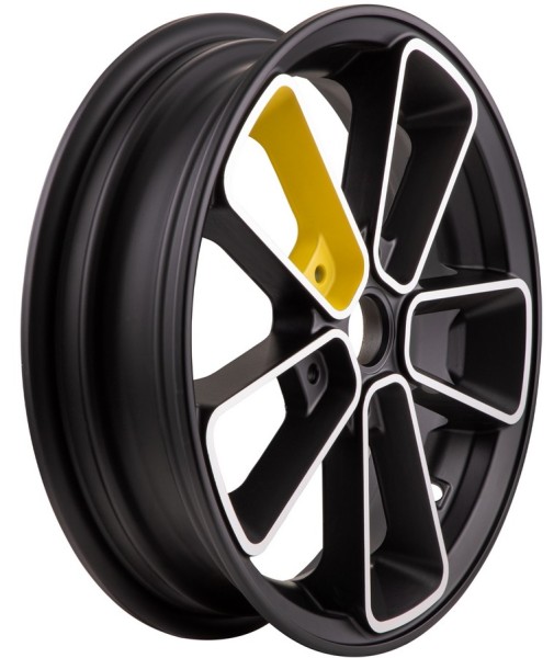Cerchio anteriore/​posteriore 12" per Vespa GTS/​GTS Super/​GTV/​GT 60/​GT/​GT L 125-300ccm, nero/​giallo